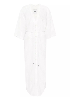 Nanushka striped shirt dress - White