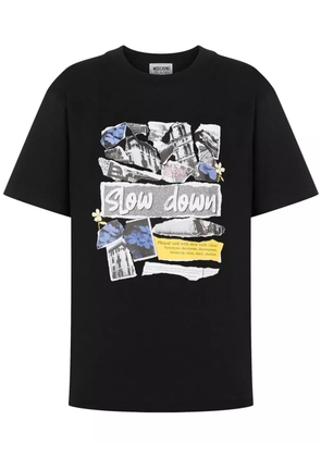 MOSCHINO JEANS Slow Down Archive T-shirt - Black