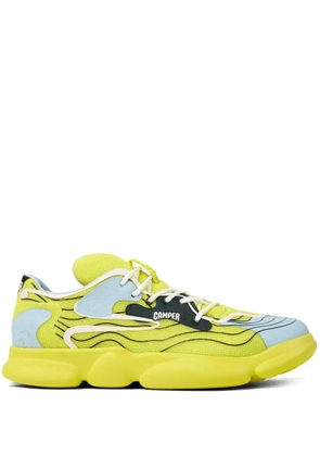 Camper Karst wave-print lace-up sneakers - Yellow
