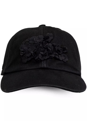Lacoste x Lemarié floral-appliqué cap - Black