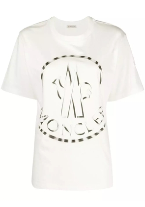 Moncler bi-colour logo-print T-shirt - White