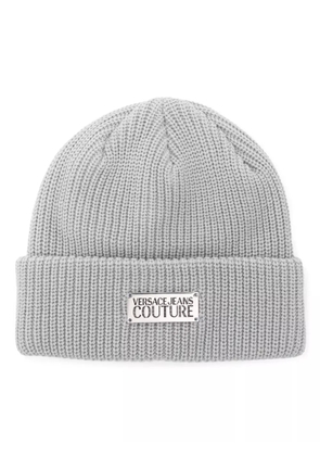 Versace Jeans Couture ribbed-knit beanie hat - Blue