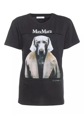 Max Mara dog-print T-shirt - Black