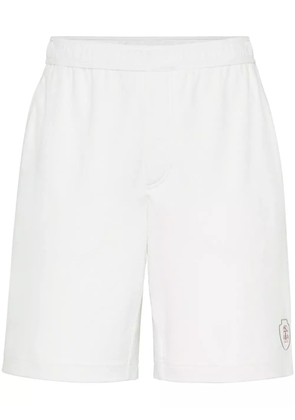 Brunello Cucinelli logo-embroidered shorts - White