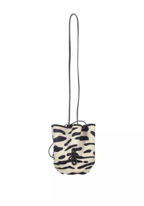Ruslan Baginskiy animal-print drawstring bucket bag - White