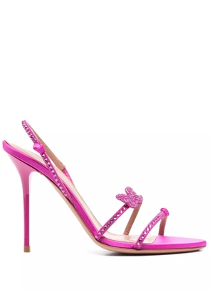 Blumarine 110mm butterfly-appliqué sandals - Pink
