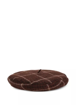 Vivienne Westwood checked-pattern beret - Brown