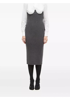 Sportmax ribbed bustier skirt - Grey