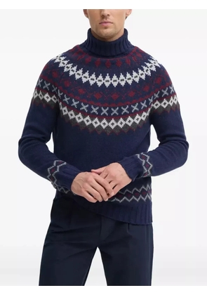 Barbour patterned turtleneck sweater - Blue