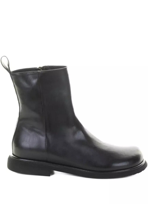 Laura B zip leather boots - Black