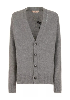 Marni wolf-patch cardigan - Grey