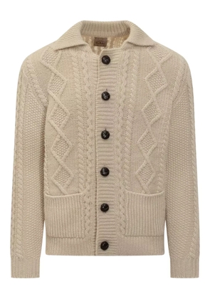 RAKKI Aran cable-knit cardigan - Neutrals