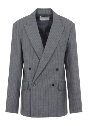 The Frankie Shop pinstripe double-breasted jacket - Grey