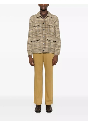 AMARÁNTO check-print flap-pocket coat - Neutrals