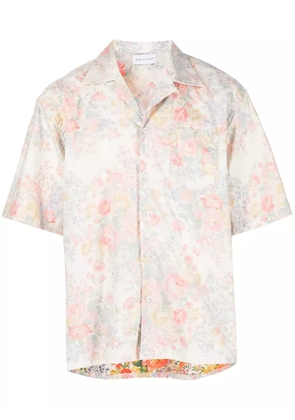 John Elliott shortsleeved floral-print shirt - White