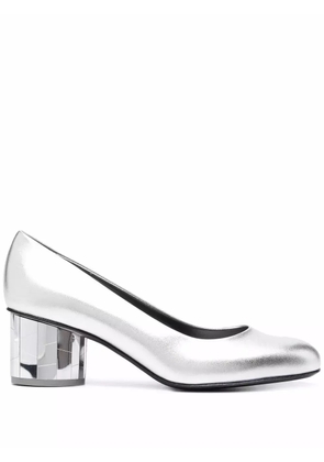 Ferragamo Farrah slip-on leather pumps - Grey