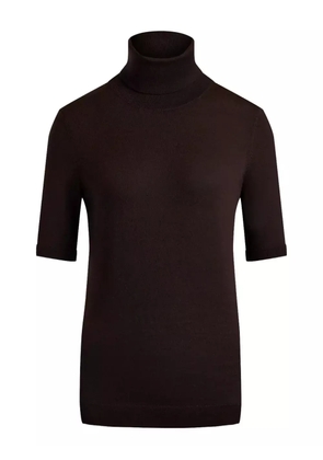 12 STOREEZ short-sleeve turtleneck top - Brown