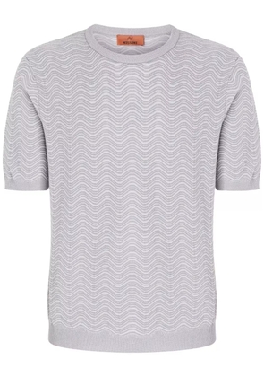 Missoni wave-pattern crew-neck T-shirt - Grey