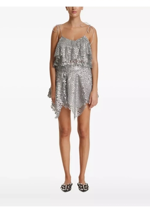 PNK sequin ruffled top - Grey