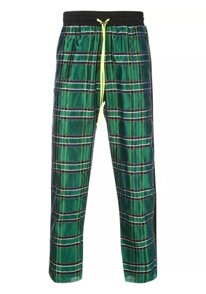 AMIRI silk plaid track pants - Green