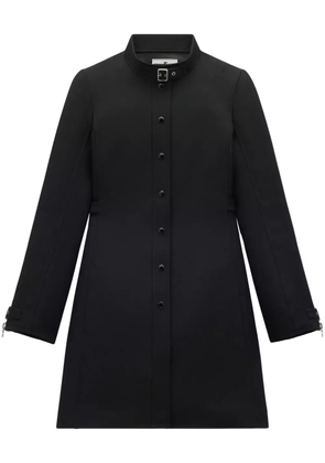 Courrèges buckle-strap twill coat - Black