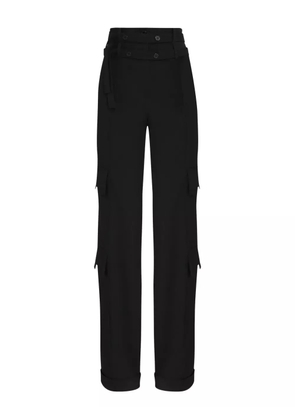 Gloria Coelho belted cargo trousers - Black
