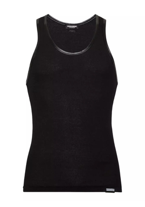 DSQUARED2 faux-fur trim tank top - Black