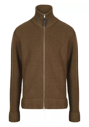 Maison Margiela ribbed-knit zip-up cardigan - Green