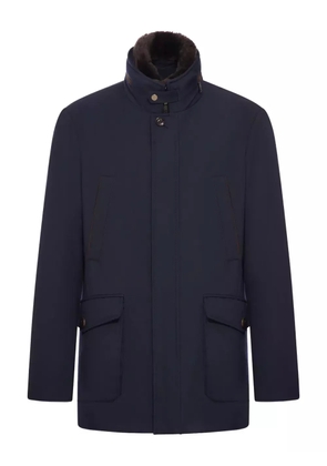 Moorer fur-collar coat - Blue