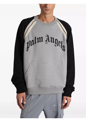 Palm Angels logo stripe sweatshirt - Grey