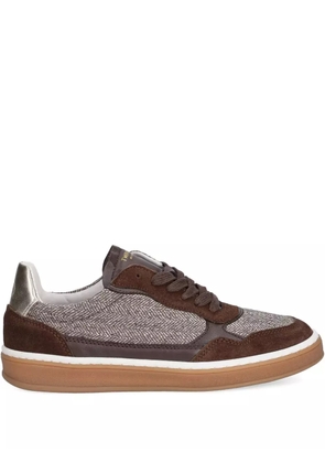 TWINSET herringbone panelled sneakers - Brown