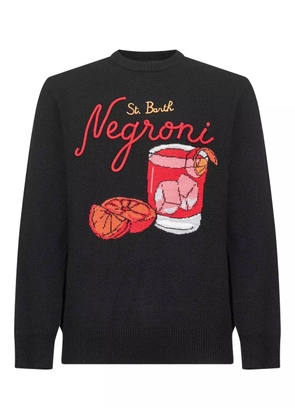 MC2 Saint Barth embroidery long-sleeved sweater - Black