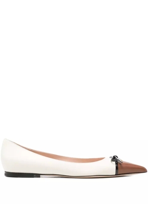 Valentino Garavani leather ballet flats - White