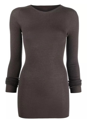 Rick Owens long-sleeve jumper dress - Grey