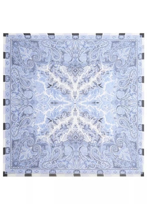 ETRO paisley-print silk scarf - Blue