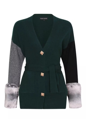 Izaak Azanei tie-fastening cardigan - Green