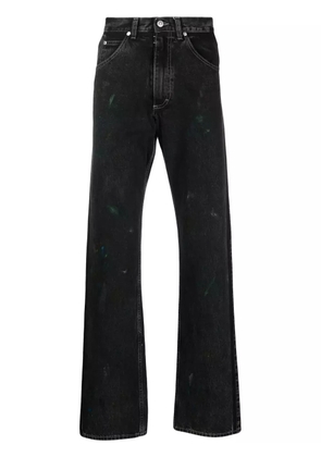 Maison Margiela paint-splatter straight-leg jeans - Black