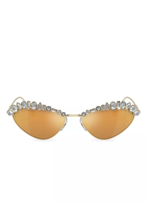 Swarovski Eyewear crystal-embellished cat-eye sunglasses - Brown