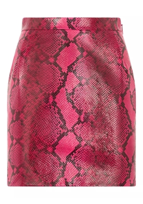 Roberto Cavalli python-print mini skirt - Pink