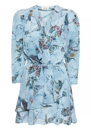 Zadig&Voltaire Rogers silk mini dress - Blue