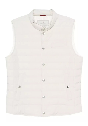 Brunello Cucinelli quilted snap-fit fastening vest - Neutrals