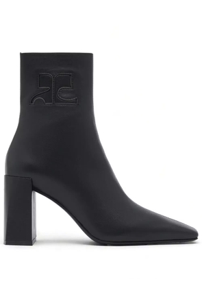 Courrèges Heritage leather ankle boots - Black