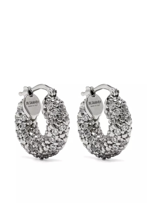 Jil Sander crystal-embellished hoop earrings - Silver