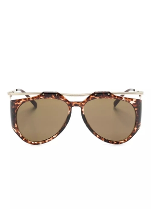 Saint Laurent Eyewear SL M137 Amelia pilot-framed sunglasses - Brown