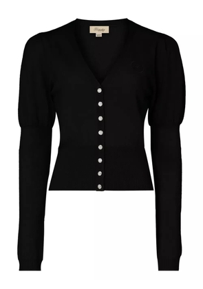 Temperley London puff-sleeve cardigan - Black