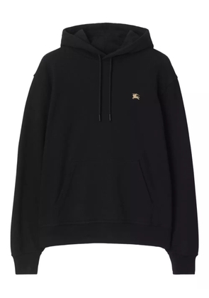 Burberry Equestrian Knight-stitch hoodie - Black