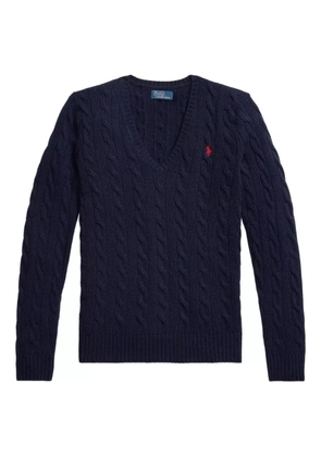 Polo Ralph Lauren cable-knit V-neck sweater - Blue