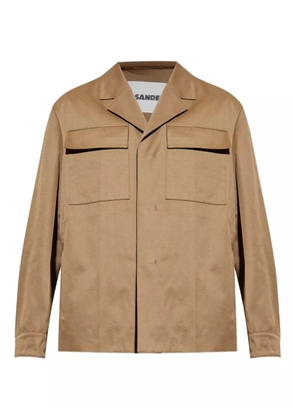 Jil Sander flap-pocket cotton jacket - Brown