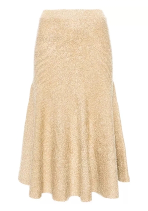 KHAITE Cadence A-line brushed skirt - Neutrals