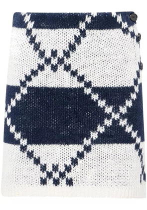 JW Anderson fair isle-knit mini skirt - White